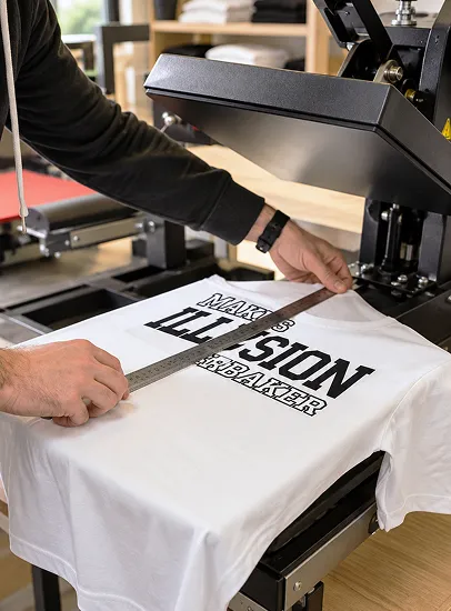 Personnalisation d’un t-shirt sur une machine d’impression professionnelle à Bourges