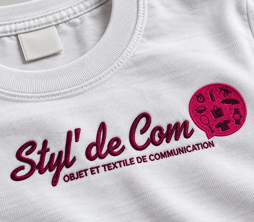 T-shirt personnalisé Styl’ de Com, objets, textiles et communication visuelle à Bourges